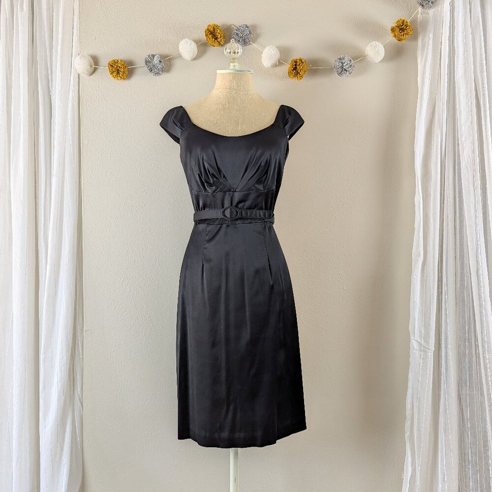 White House Black Market Satin Cocktail Dress - Size 6